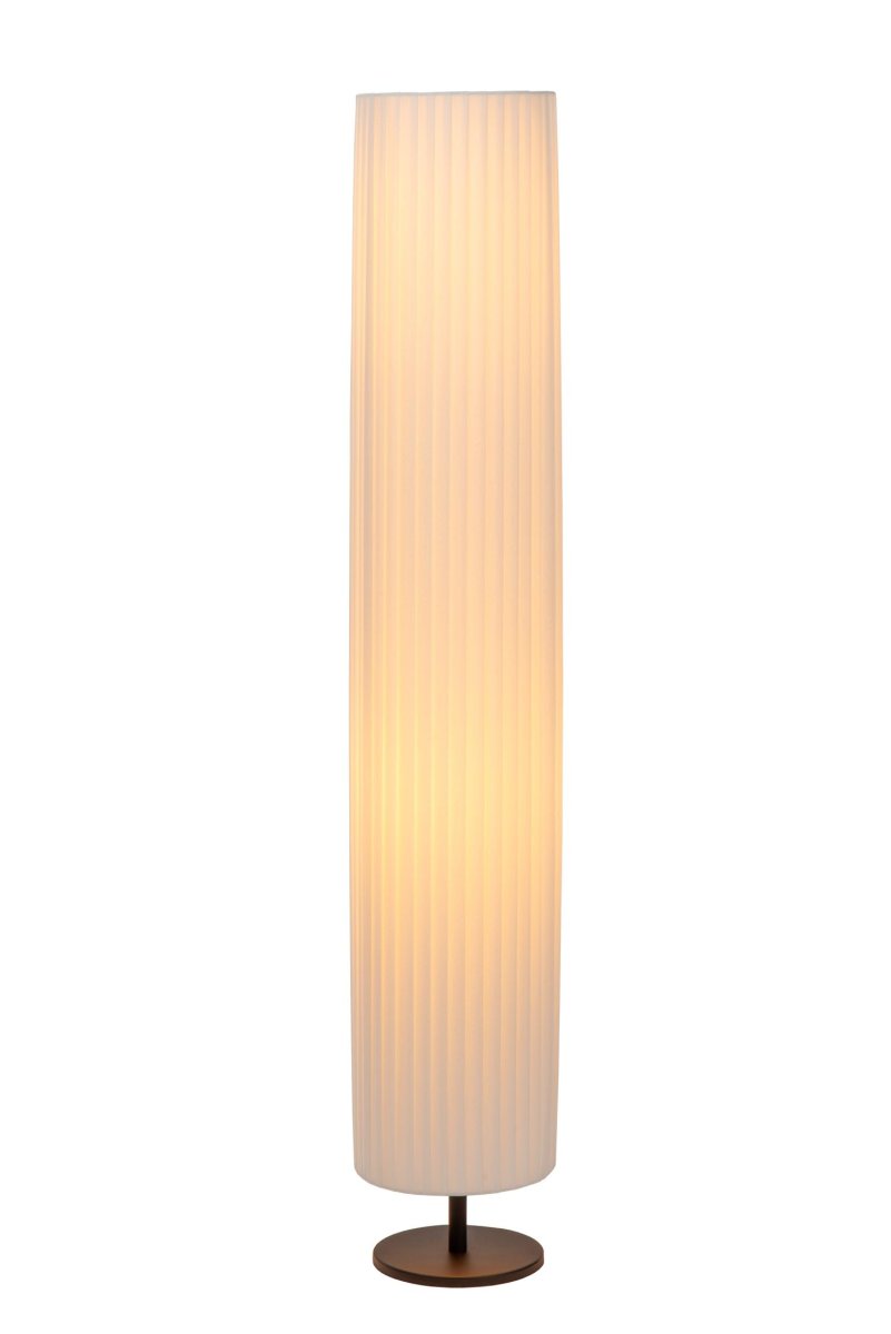 Fold 120cm Hvit gulvlampe Fra Lucide - &Aring; treffe&aring; p&aring; og av Brett enkelt sammen med str&oslash;mbryteren p&aring; ledningen.