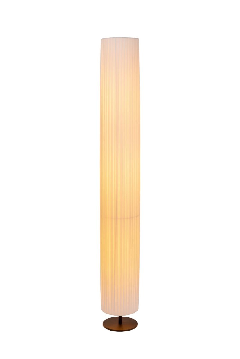 Fold 160cm Hvit gulvlampe Fra Lucide - &Aring; treffe&aring; p&aring; og av Brett enkelt sammen med str&oslash;mbryteren p&aring; ledningen.