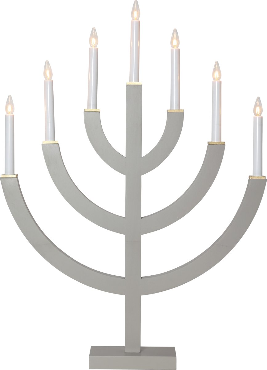 Anno Beige Fra Star Trading - med malte trebrett i gull som dekor.