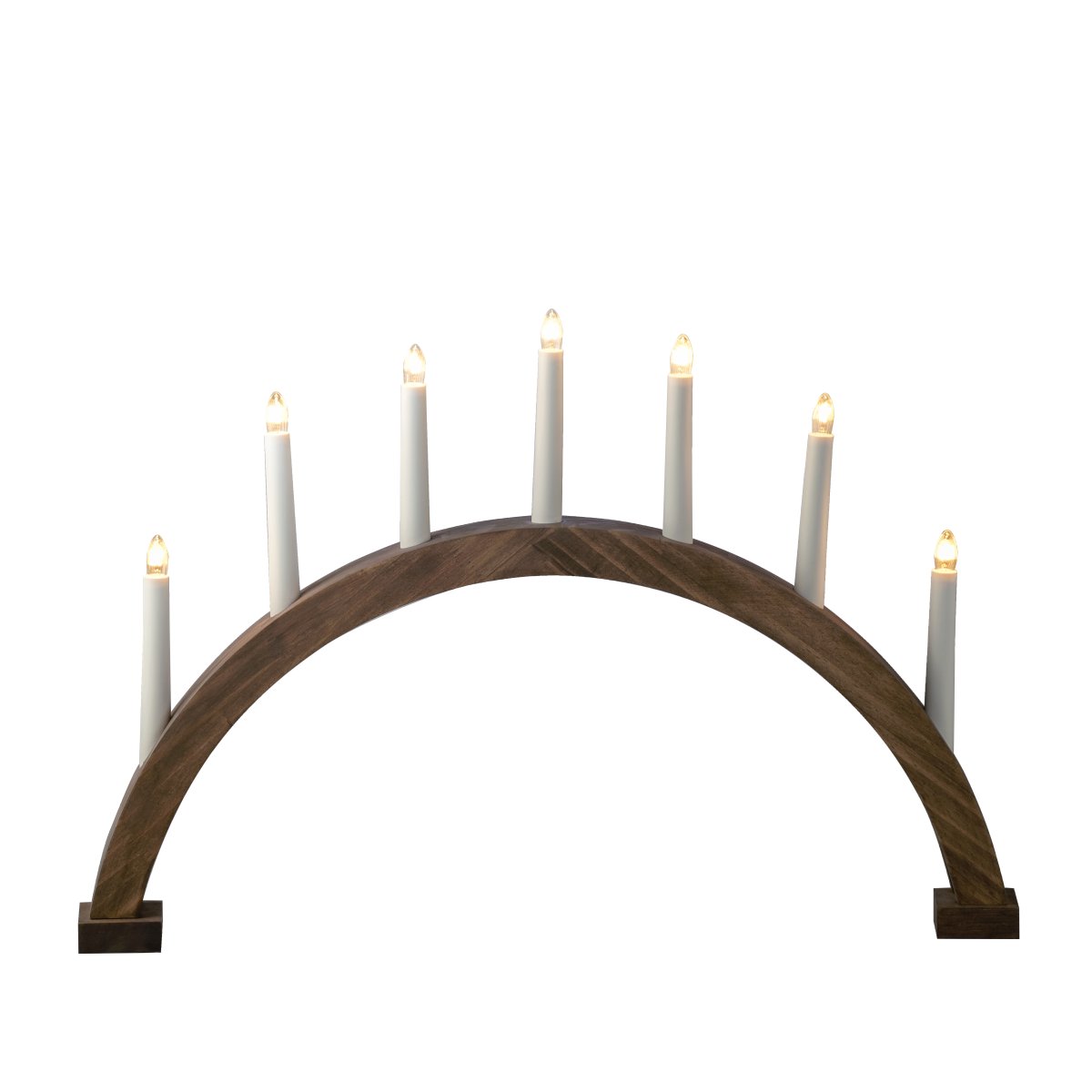 Arch 7 Lights Brunglasert Fra Konstsmide - Rammen er laget av tre med en brunbeiset overflate som gir et naturlig og tidl&oslash;st utseende.