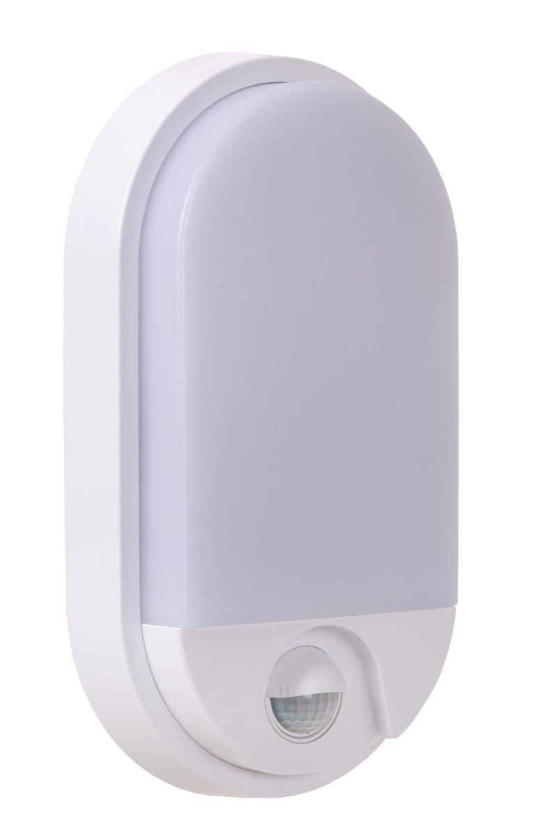 Hups Ir Hvit utendørslampe Fra Lucide - Laget av høykvalitets plast, er denne ovale vegglampen designet for å tåle tøffe utendørsforhold.