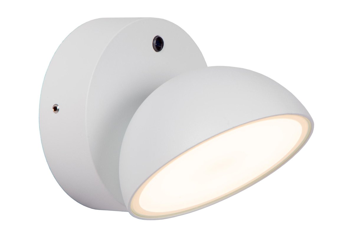 Finn Hvit utendørslampe Fra Lucide - Det praktiske og slitesterke designet sørger for sikkerhet og stil i alle utemiljøer.