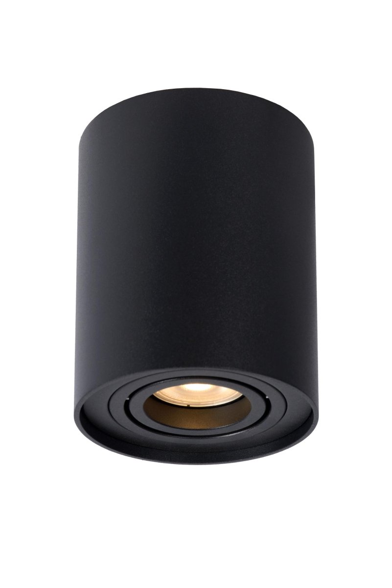Tube Svart spotlight Fra Lucide - Med en diameter på 9,6 cm er den enkel å plassere på en sentral boks.