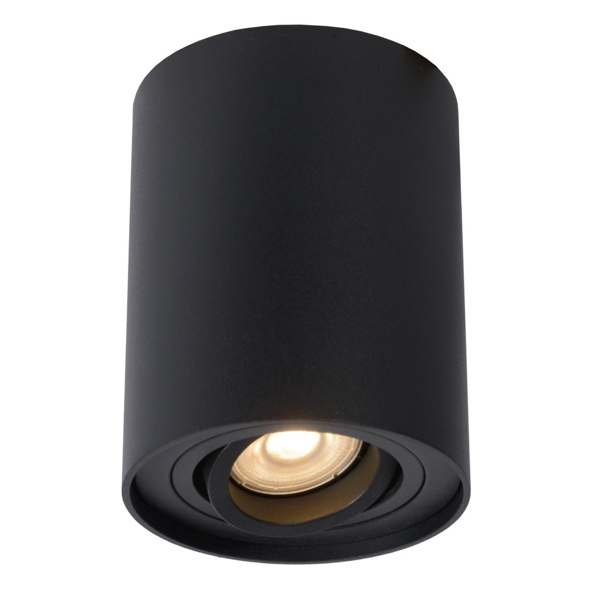 Tube Svart spotlight Fra Lucide - Med en diameter på 9,6 cm er den enkel å plassere på en sentral boks.