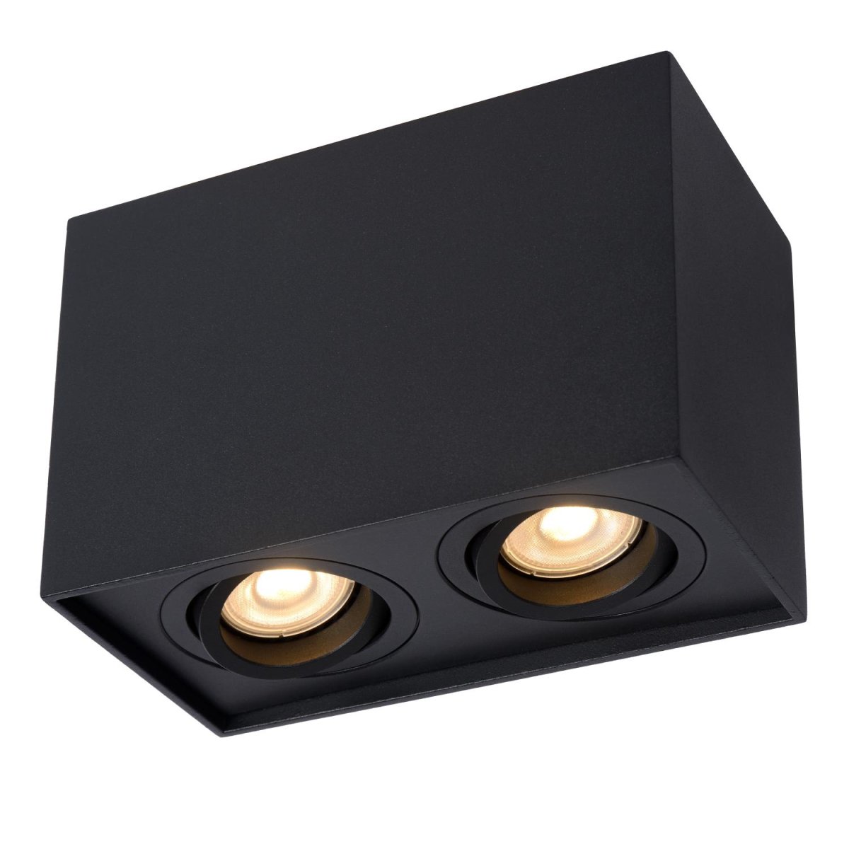 Tube 2 Svart spotlight Fra Lucide - Med en størrelse på 9,6 cm x 18,5 cm er det enkelt å plassere på en sentral boks.