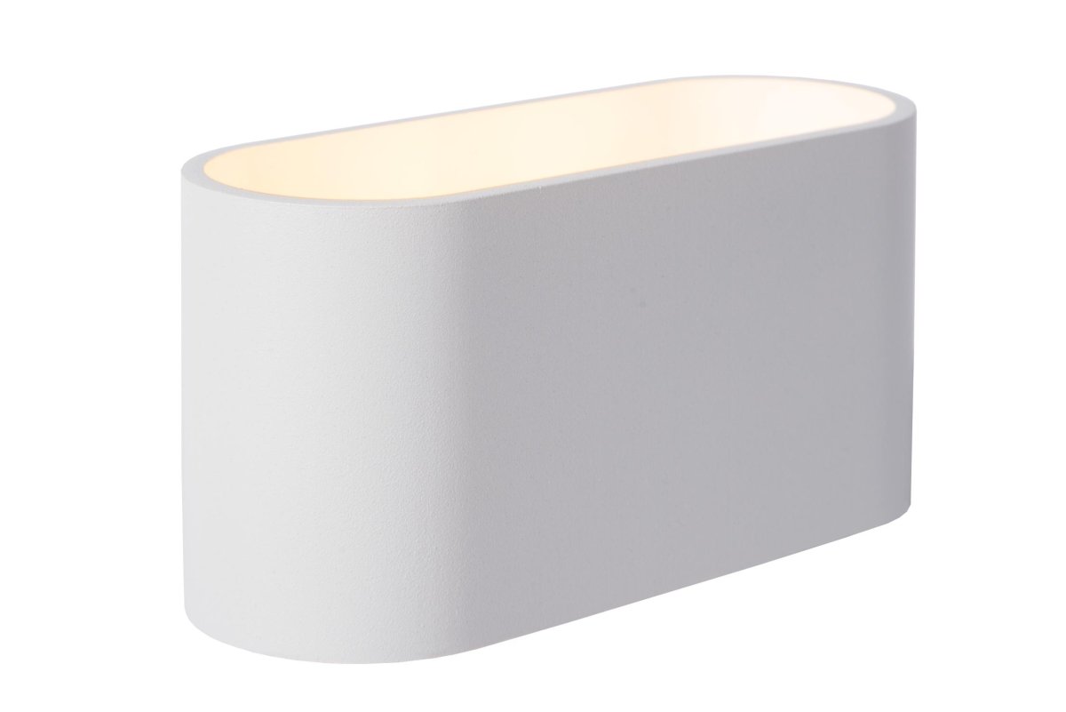 Xera 16cm Hvit vegglampe Fra Lucide - Plasser for eksempel i stuen, kontoret eller gangen for et subtilt industrielt preg.