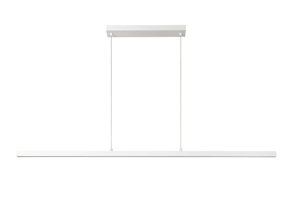 Sigma 147cm Hvit Taklampe Fra Lucide - Sigma er i underkant av 150 centimeter lang og litt over 8 centimeter bred.