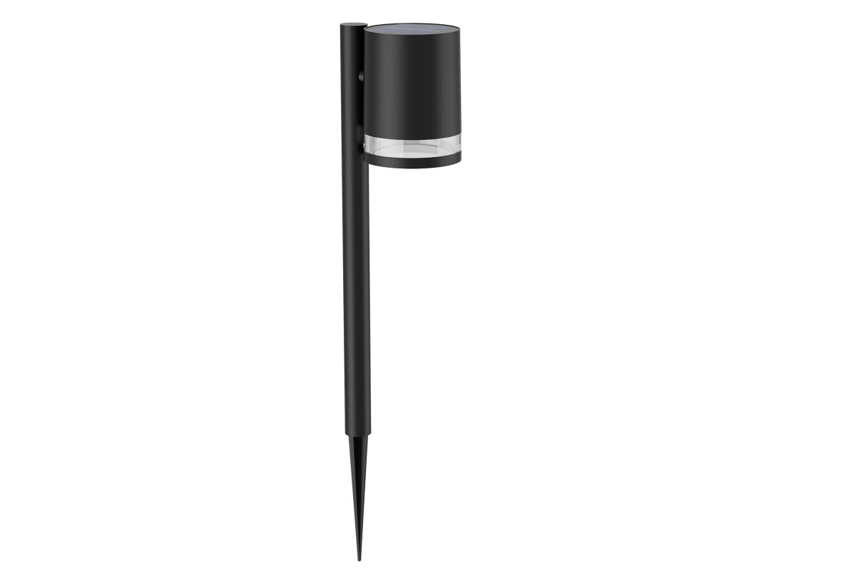 Fyce Svart solcellelampe Fra Philips - Fyce solcellepullert er en stilig og praktisk bakkelampe i et moderne design laget av svart plast.