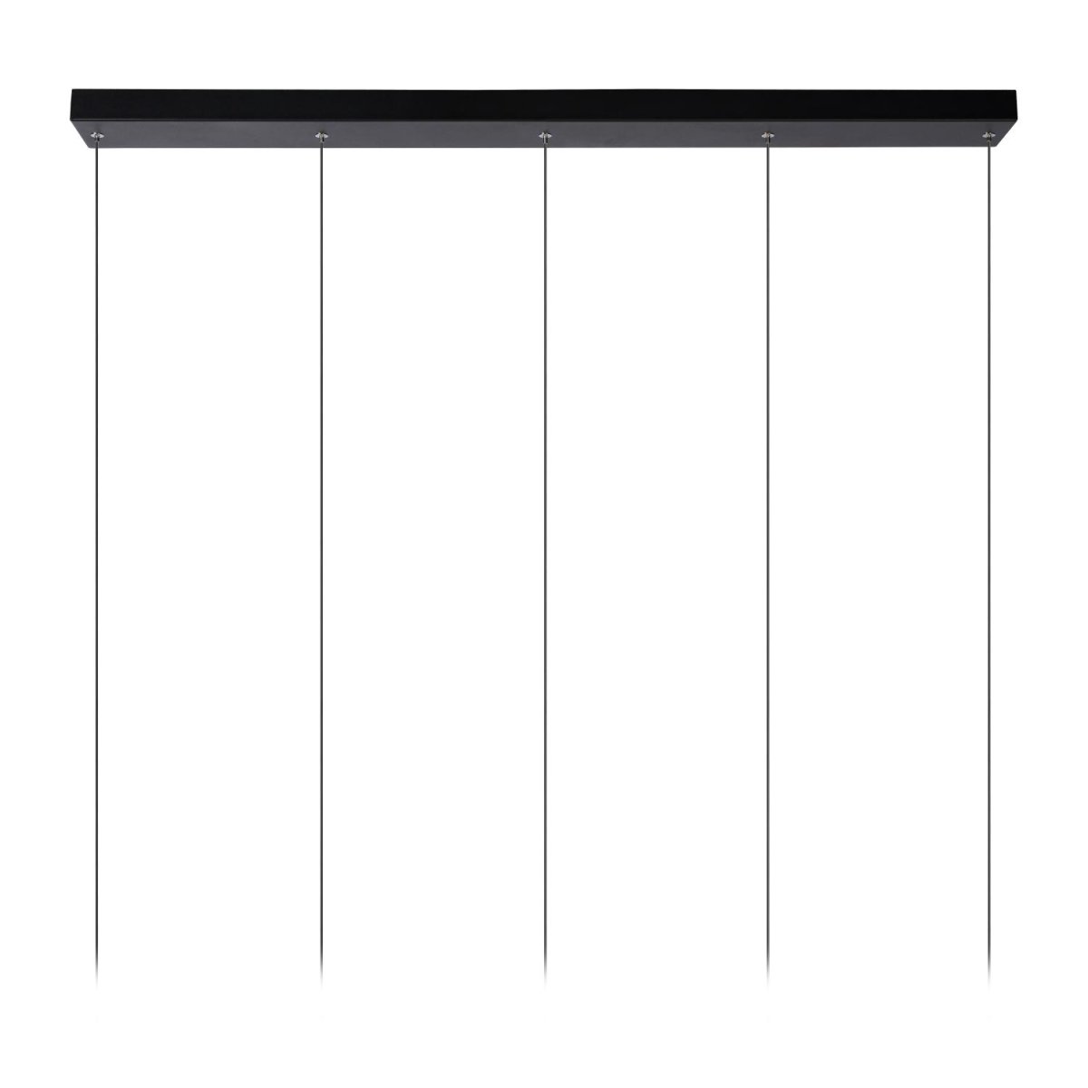 Tubule 100cm Svart Taklampe Fra Lucide - De fem lyspunktene er først på; en elegant takplate i rett linje.