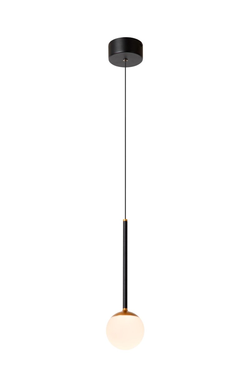 Calina Ø10 Svart Taklampe Fra Lucide - CALINA er utstyrt med en integrert dimbar LED-lyskilde som sender ut et varmt hvitt lys (2560K/2750K), som gir en myk og behagelig gl&oslash;d.