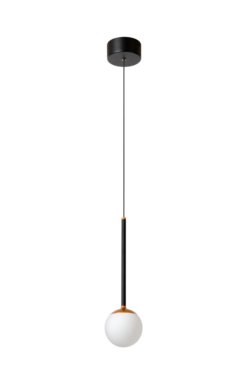 Calina Ø10 Svart Taklampe Fra Lucide - CALINA er utstyrt med en integrert dimbar LED-lyskilde som sender ut et varmt hvitt lys (2560K/2750K), som gir en myk og behagelig gl&oslash;d.