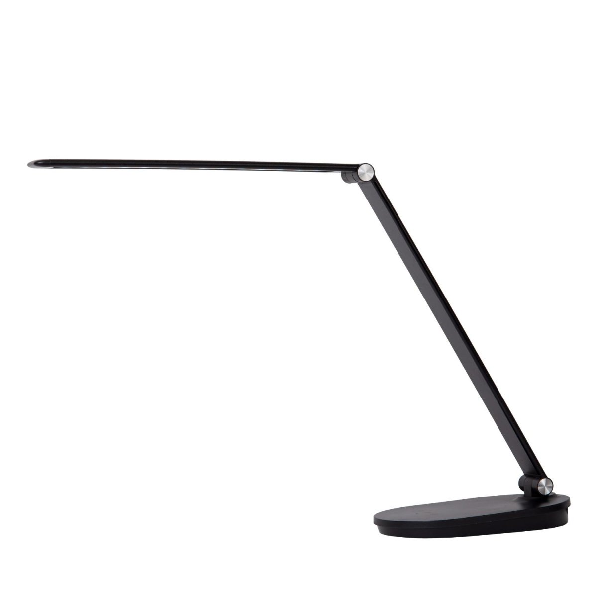 Aldwin 40cm Svart skrivebordslampe Fra Lucide - Denne funksjonelle skrivebordslampen er laget av høykvalitets ABS og er utstyrt med en dimmebar LED-lyskilde som sender ut et varmhvitt lys og enkelt kontrolleres via en berøringssensor på lampen.