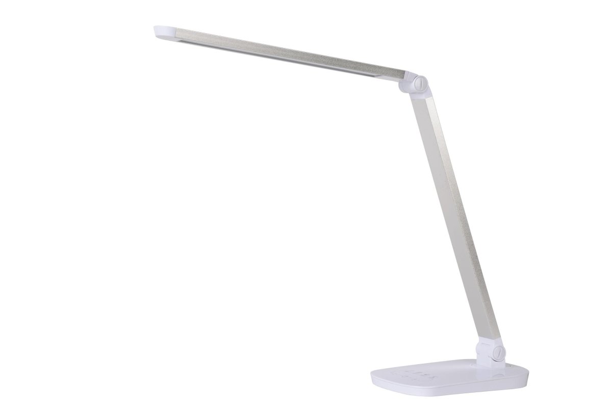 Vario Led 42cm Hvit skrivebordslampe Fra Lucide - Den innebygde LED-lyskilden justeres fra 2700 K til 6500 K for å skape den rette atmosfæren for studier eller jobb.