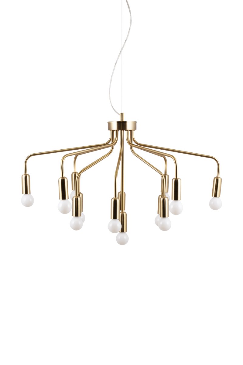 Roots Ø70 Børstet messing Taklampe Fra Globen Lighting - Roots &auml;r en elegant och tidl&ouml;s pendel tillverkad av metall med en borstad m&auml;ssingfinish.