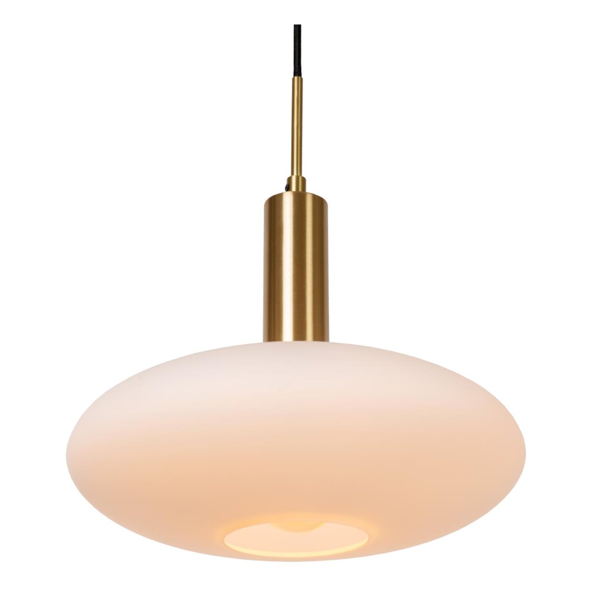 Singala 126cm Matt gull/messing Taklampe Fra Lucide - Den runde glasskulen som utgjør lampeskjermen skaper den rette stemningen for alle anledninger, spesielt når Singala er koblet til en kompatibel dimmer.