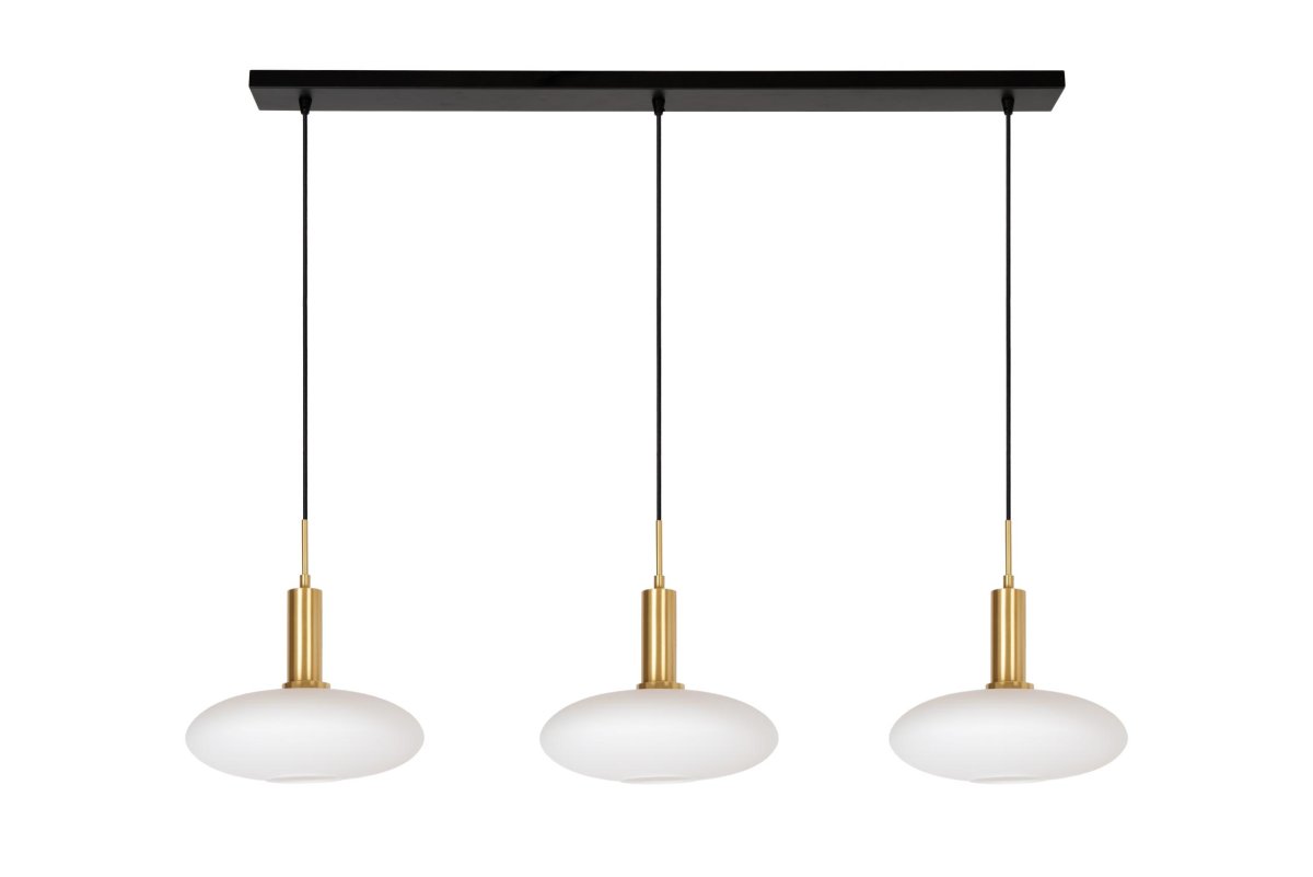 Singala 126cm Matt gull/messing Taklampe Fra Lucide - Den runde glasskulen som utgjør lampeskjermen skaper den rette stemningen for alle anledninger, spesielt når Singala er koblet til en kompatibel dimmer.