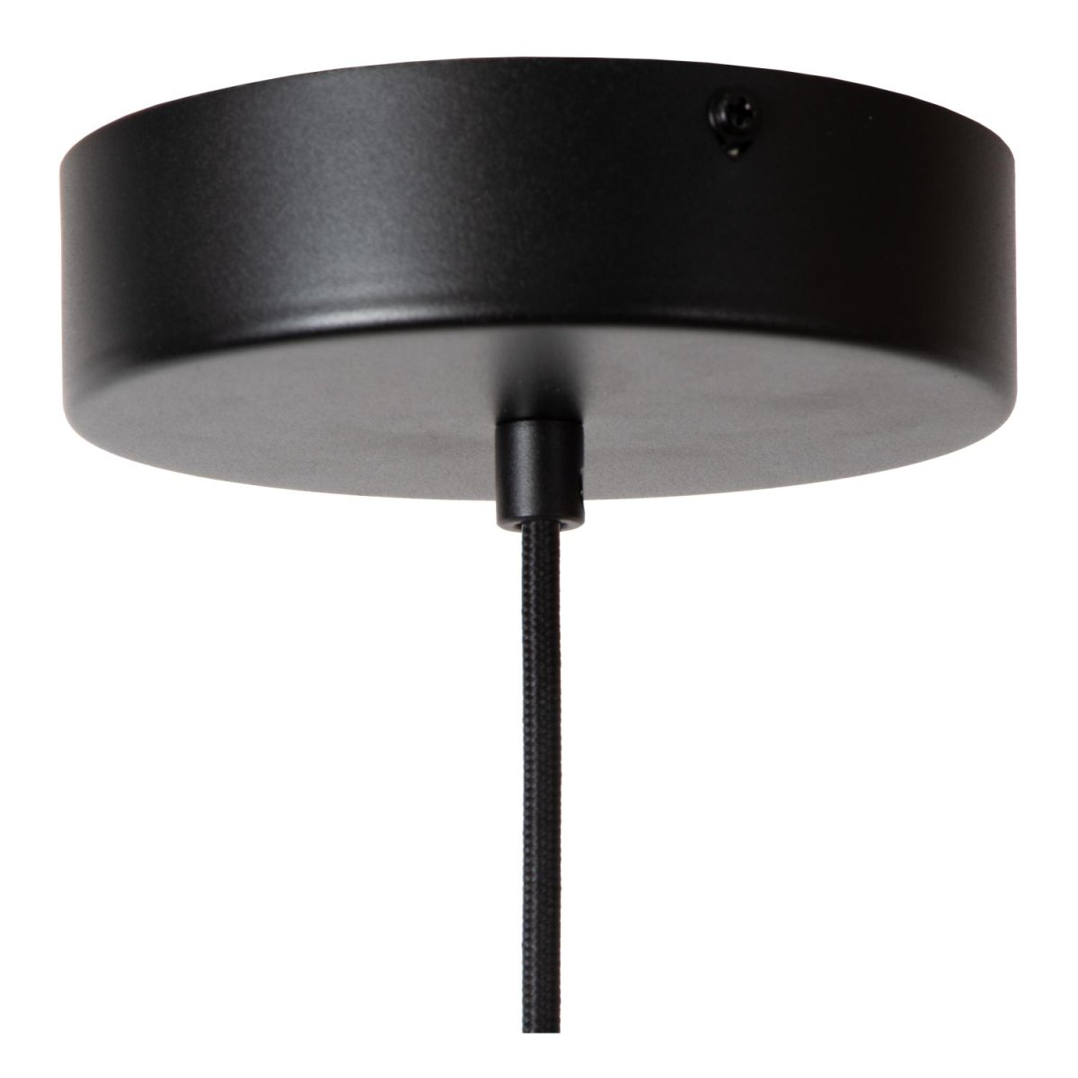 Menga Ø40 Røykfarget Taklampe Fra Lucide - Denne originale pendellampen, laget av satengmatt glass av h&oslash;y kvalitet, har en innebygd linse som gir b&aring;de et klart lys nedover og en myk gl&oslash;d.