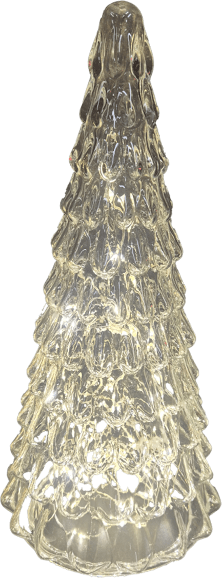 Gran 30cm Gjennomsiktig Fra Pixie Design - Det vakkert formede grantreet har en innebygd lyslenke med 100 sm&aring; LED-dioder som sprer en behagelig, varm hvit gl&oslash;d.
