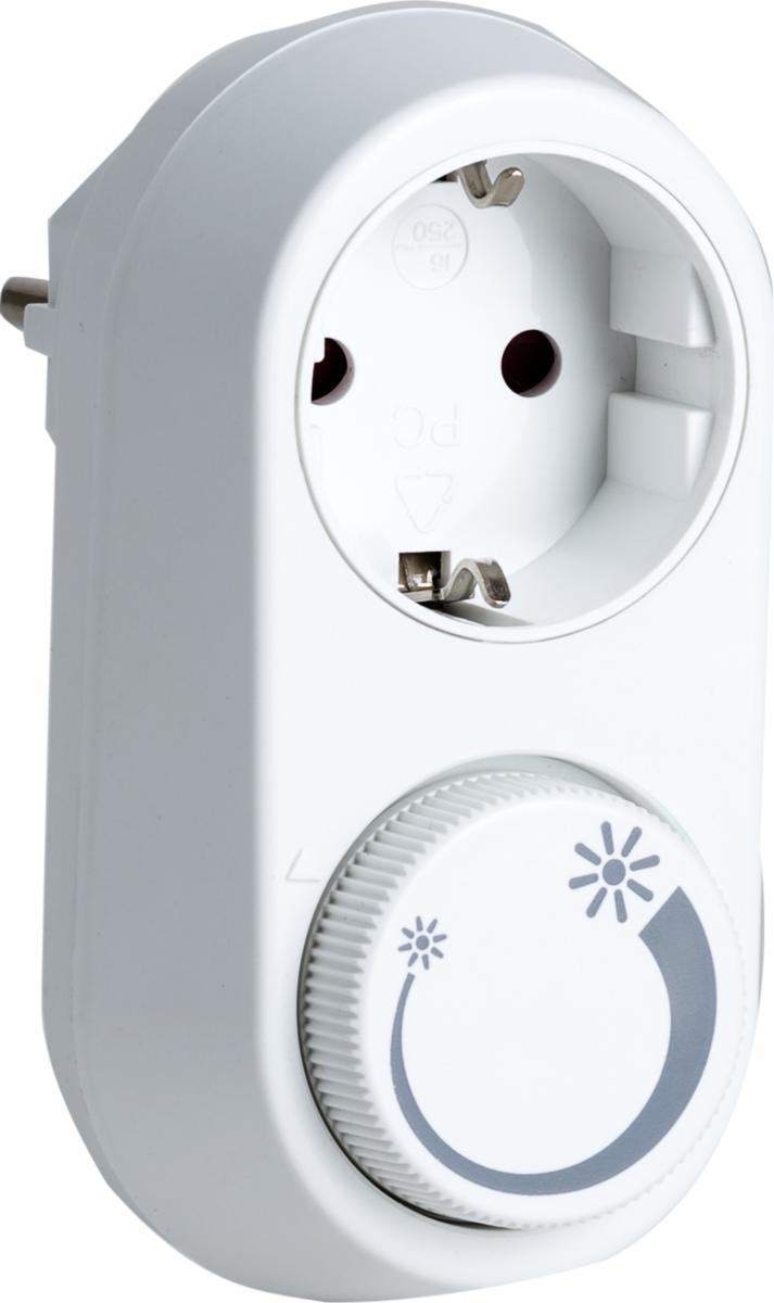 Zoom bilde av Stikkontaktdimmer 3-24W Hvit Fra - For glødelamper, 230V halogen (3–200W) og de fleste LED-lamper (3–24 W).