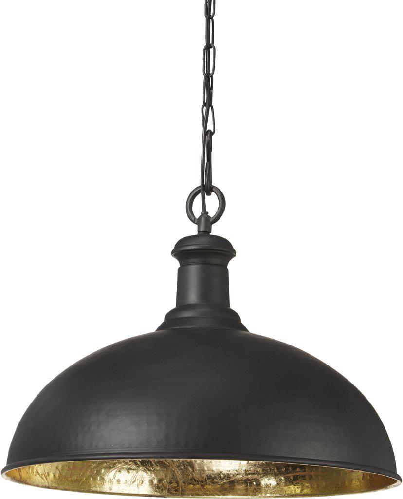 Delhi Ø50 Svart Taklampe Fra PR Home - Taklampen har en 1,2 meter lang sort kjede og takkopp for krokoppheng i samme farge som lampen.