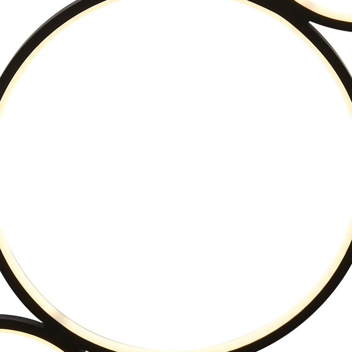 Cirque Svart gulvlampe Fra Searchlight - De fem stilige, lysende ringene i ulike st&oslash;rrelser gir et dynamisk og lekent uttrykk som forvandler hvert rom til en designopplevelse.