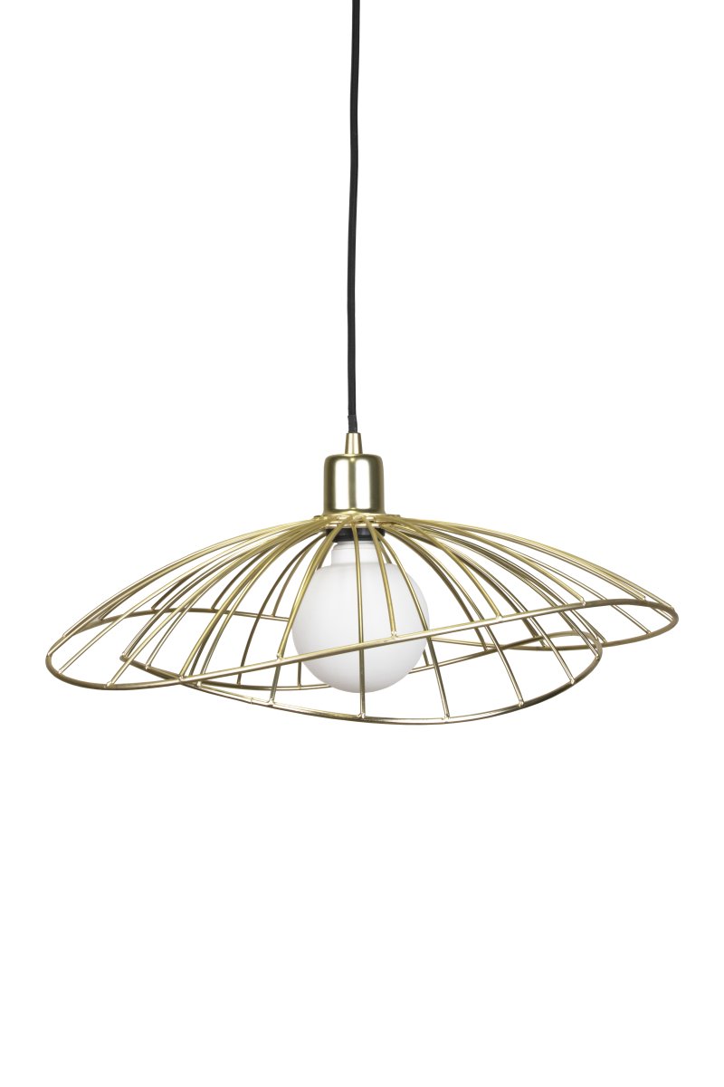 Ray Ø45 Børstet messing Taklampe Fra Globen Lighting - Ray er en metallpendel med en organisk, mykt bølgende form.