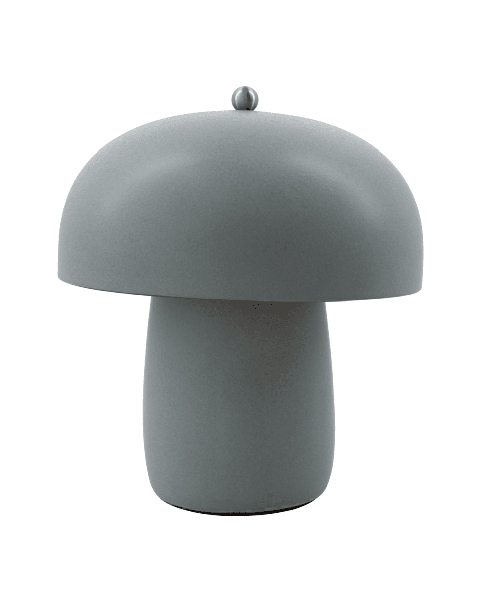 Moss 30cm Grå bordlampe Fra House Doctor - Nyt den myke, omgivende gløden ved å plassere bordlampen på en skjenk eller et sidebord fordi den også fokuserer på den skulpturelle appellen.