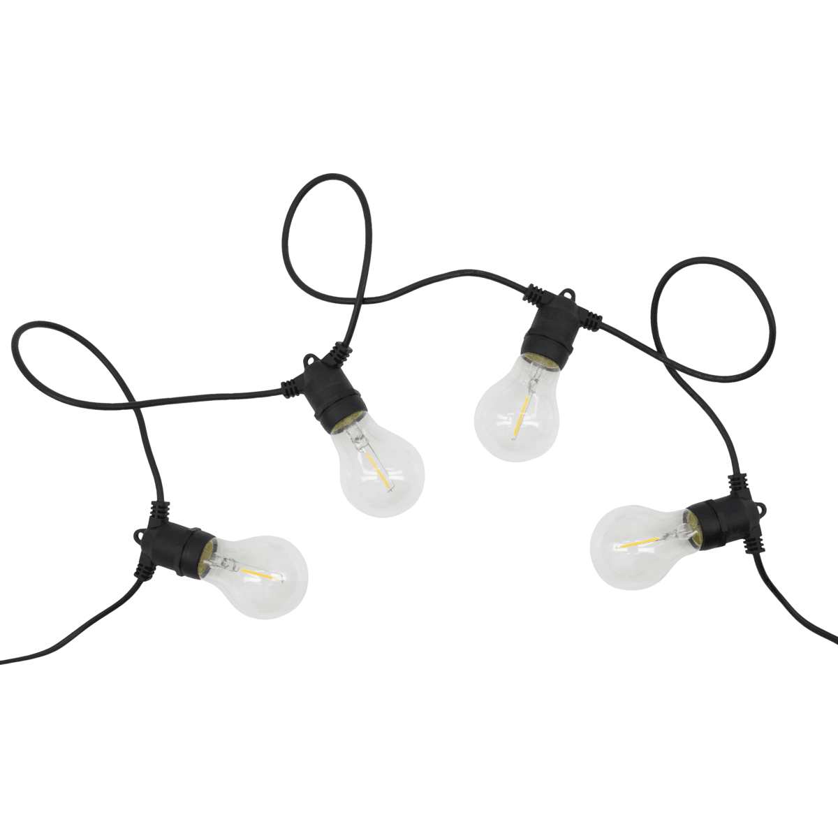 Light Lysslynge 8m Svart Fra House Doctor - Hver lampe har en E27-sokkel med maksimalt 0,5W LED, noe som gj&oslash;r dem energieffektive og perfekte for &aring; skape en varm atmosf&aelig;re.