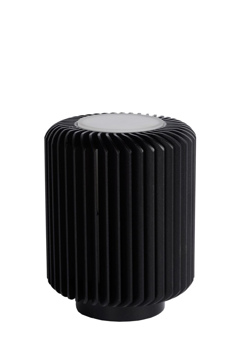 Turbin 14cm Svart bordlampe Fra Lucide - Denne sjarmerende bordlampen er en moderne sylinder som er knapt 10 centimeter bred, lang og høy.