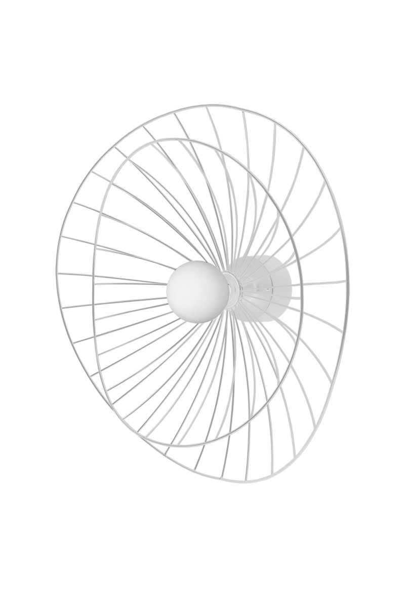 Ray Ø60 Hvit vegglampe Fra Globen Lighting - Lampen kan monteres både i taket og på veggen, noe som gjør den fleksibel i bruk.