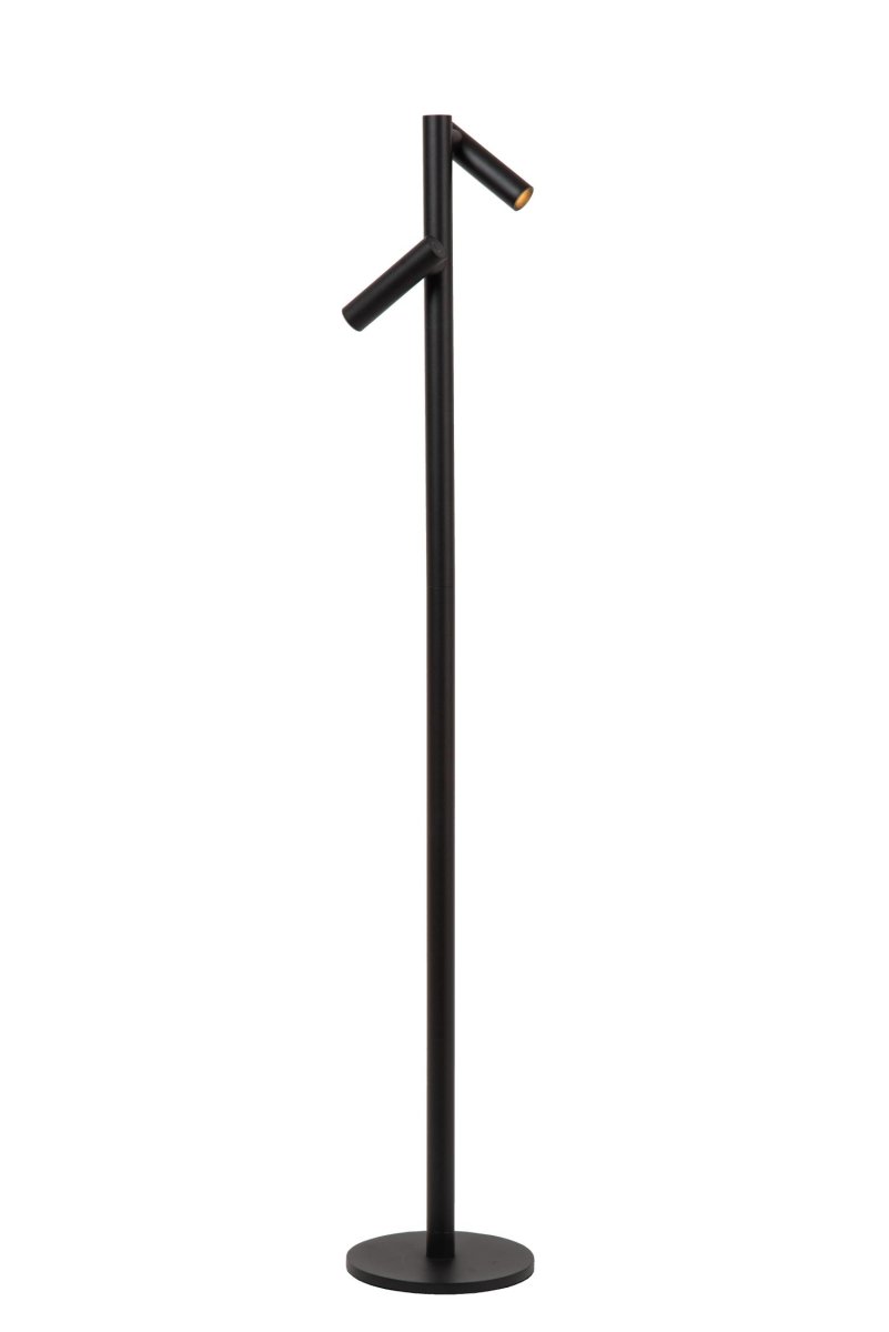 Antrim 2 Svart gulvlampe Fra Lucide - En brukervennlig berøringssensor gjør det enkelt å justere lysstyrken, og lampen lades raskt og enkelt med den medfølgende USB-kabelen.