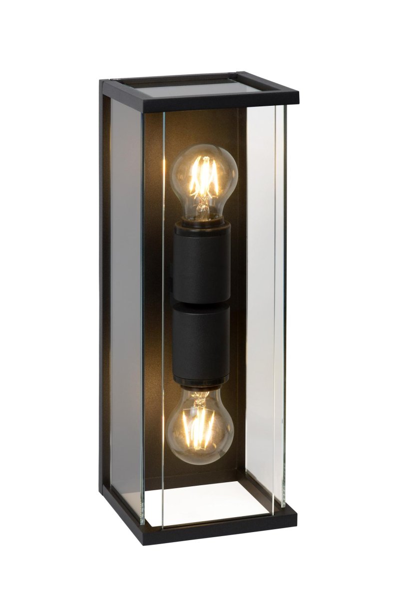Claire Antrasitt utendørslampe Fra Lucide - Med en IP-verdi på 54 er denne slitesterke vegglampen perfekt for utendørs bruk, for eksempel som stemningsbelysning ved inngangsdøren eller for å skape komfort i hagen eller på terrassen.