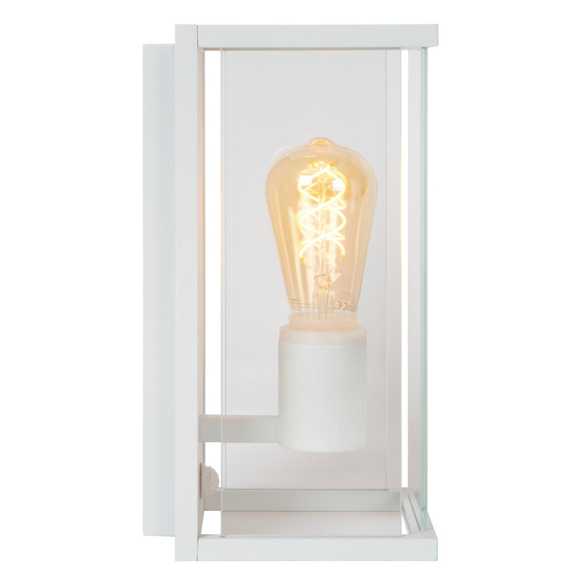 Claire Hvit utendørslampe Fra Lucide - Den er ideell som stemningsbelysning på; terrassen din eller for å fremheve fasadene til hjemmet ditt.