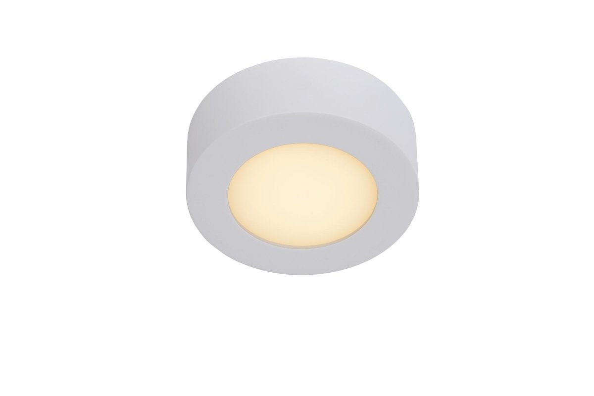 Brice-Led Ø12 Hvit baderomslampe Fra Lucide - Utstyrt med LED-lamper fra den kjente produsenten Epistar, leverer Brice LED en høy lysstyrke og et jevnt, varmhvitt lys.