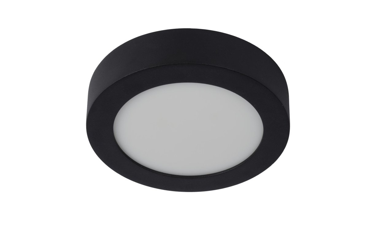 Brice-Led Ø18 Svart baderomslampe Fra Lucide - Armaturet er laget av et enkelt stykke aluminium, noe som gir den en så elegant og elegant design som virkelig skiller seg ut fra vanlige taklamper.