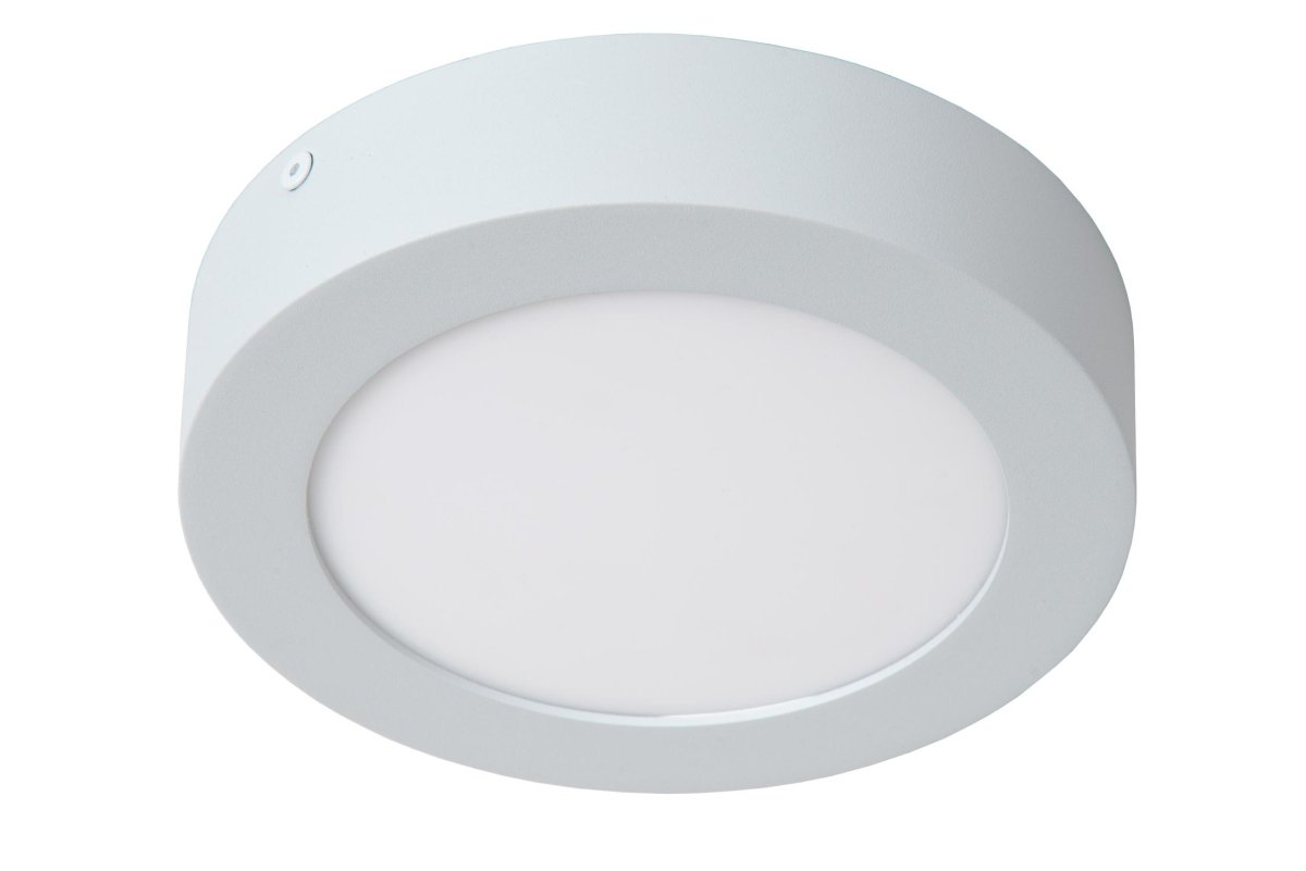 Brice-Led Ø18 Hvit baderomslampe Fra Lucide - Armaturet er laget av et enkelt stykke aluminium, noe som gir den en så elegant og elegant design som virkelig skiller seg ut fra vanlige taklamper.