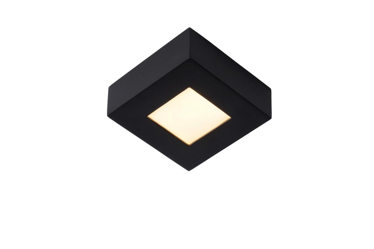 Brice 10cm Svart baderomslampe Fra Lucide - Leter du etter en taklampe av høy kvalitet med den nyeste LED-teknologien og et tidløst design?
