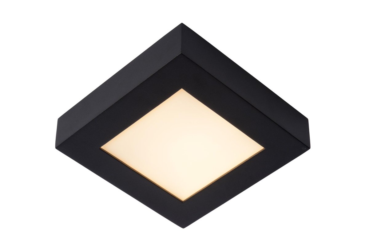 Brice-Led 16cm Svart baderomslampe Fra Lucide - Leter du etter en taklampe av høy kvalitet med den nyeste LED-teknologien og et tidløst design?