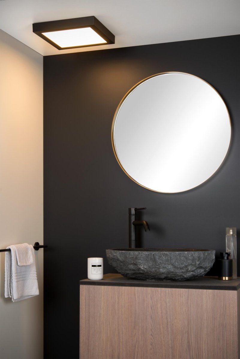 Brice-Led 30cm Svart baderomslampe Fra Lucide - Leter du etter en taklampe av høy kvalitet med den nyeste LED-teknologien og et tidløst design?