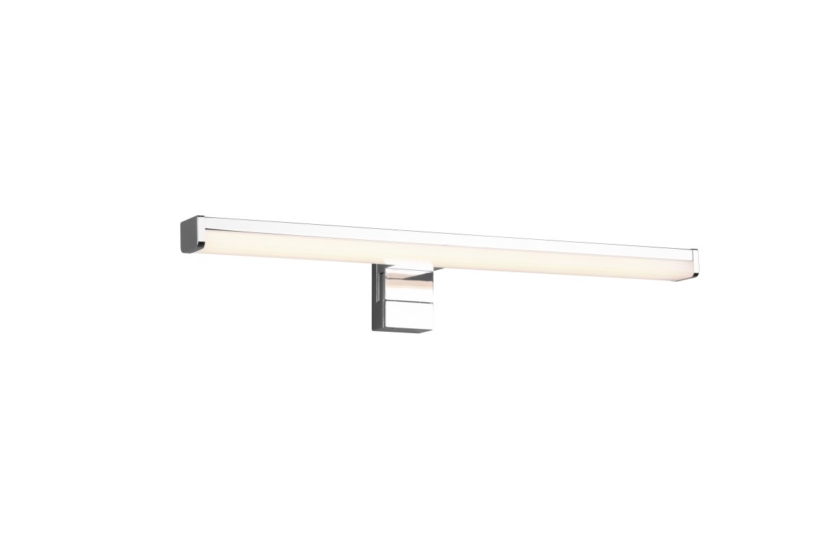 Lino 40cm Krom baderomslampe Fra Trio Lighting - Den har IP44-beskyttelse, noe som gj&oslash;r den perfekt for bad, og den slanke designen med kromfinish passer inn i mange dekorer.