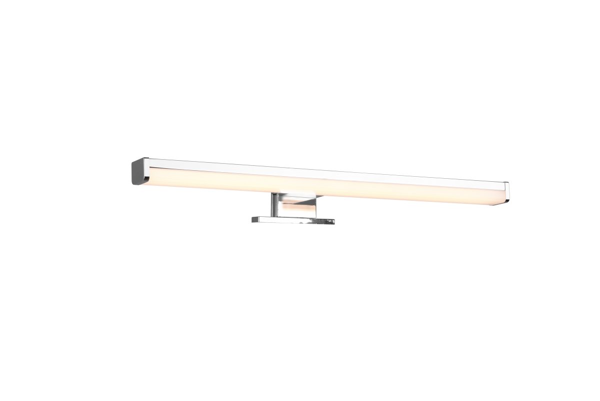Lino 40cm Krom baderomslampe Fra Trio Lighting - Den har IP44-beskyttelse, noe som gj&oslash;r den perfekt for bad, og den slanke designen med kromfinish passer inn i mange dekorer.