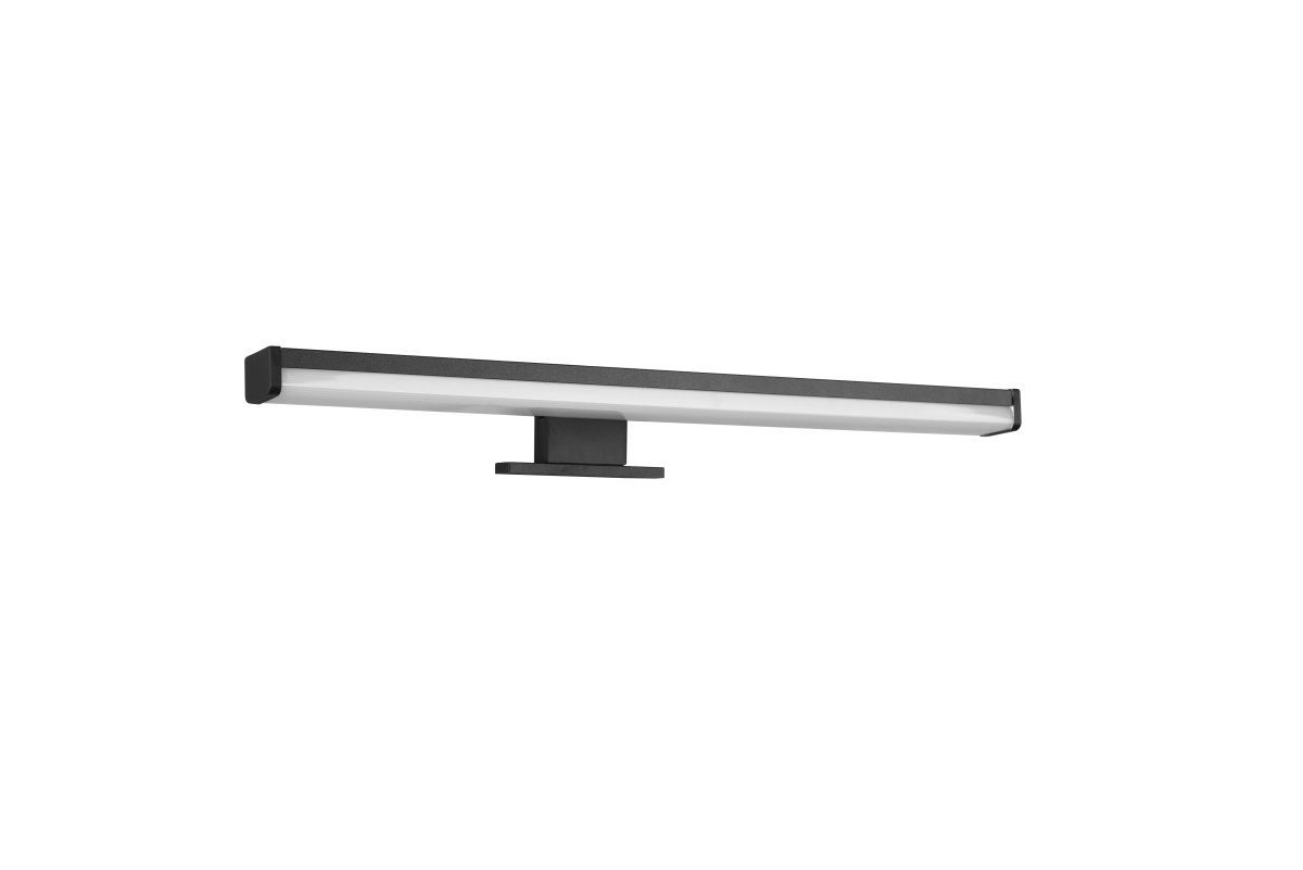 Lino 40cm Svart baderomslampe Fra Trio Lighting - Den har IP44-beskyttelse, noe som gjør den perfekt for bad, og den slanke designen med matt svart finish passer inn i mange dekorer.