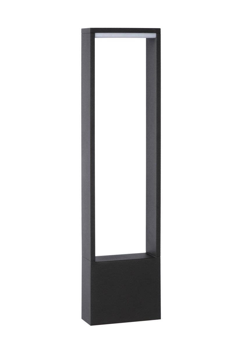 Goa 60cm Antrasitt pullerter Fra Lucide - Goa lyser opp veien og skaper en innbydende atmosfære i et frodig miljø.