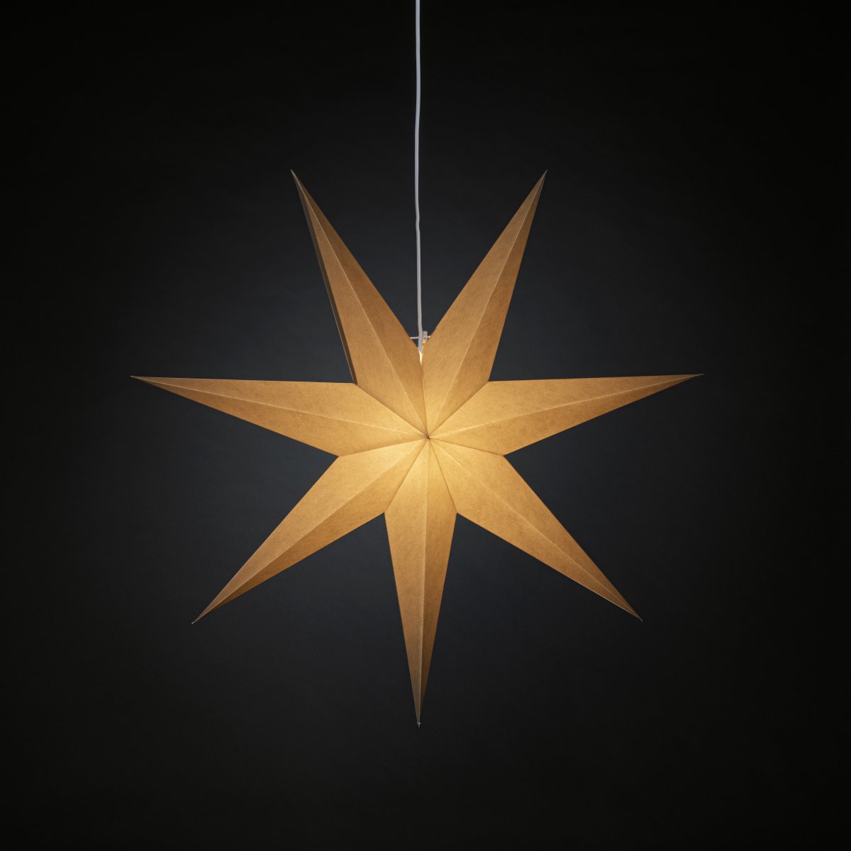 Papirstjerne Ø78 Greige Fra Konstsmide - Perfekt &aring; henge i vinduet eller mot en vakker vegg &ndash; en tidl&oslash;s dekorasjon som forgyller hvert rom med enkel eleganse.