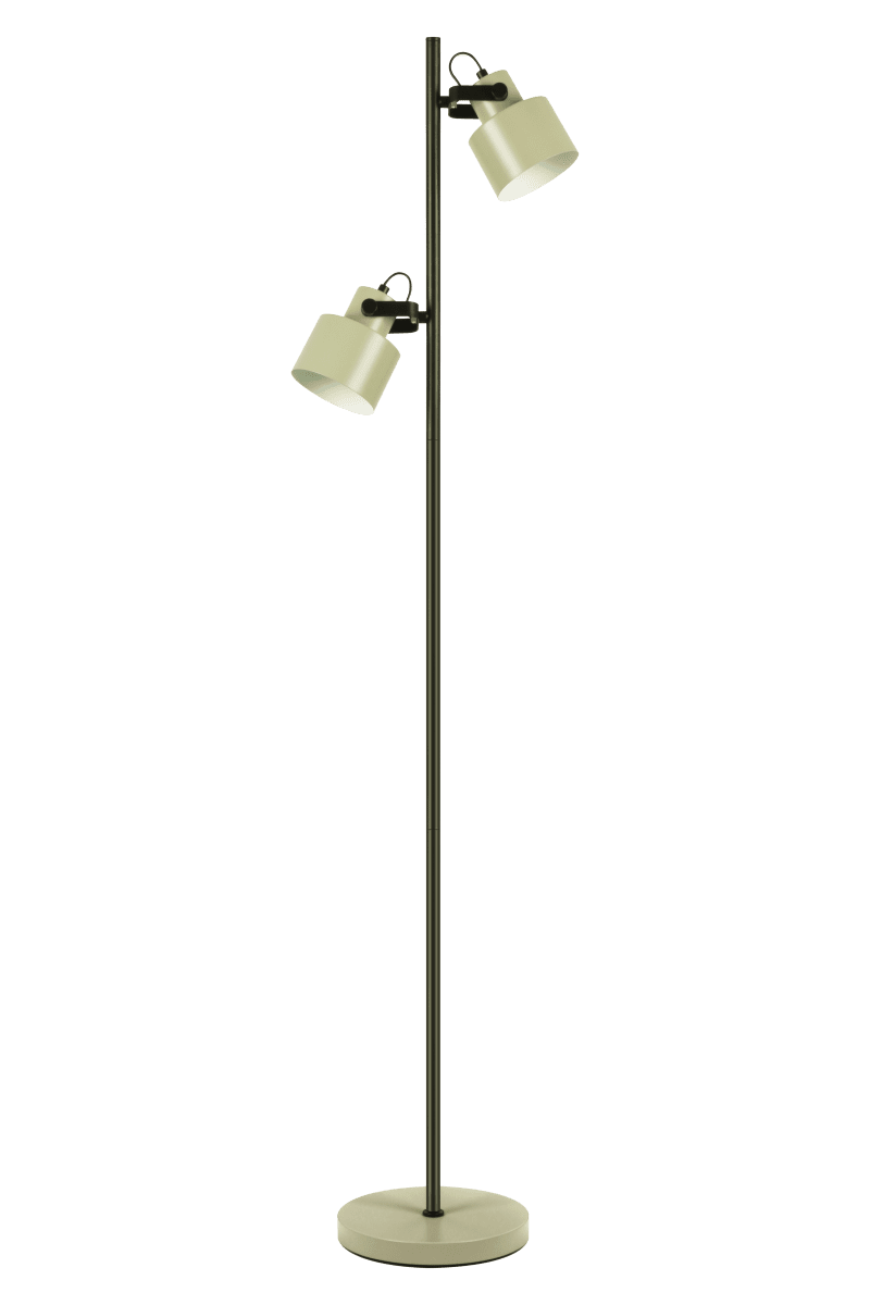 Zoom bilde av City 2 Grønn/svart gulvlampe Fra Aneta Lighting - City-gulvlampen har et moderne og stilig design med en stilig kombinasjon av svart og grønt.