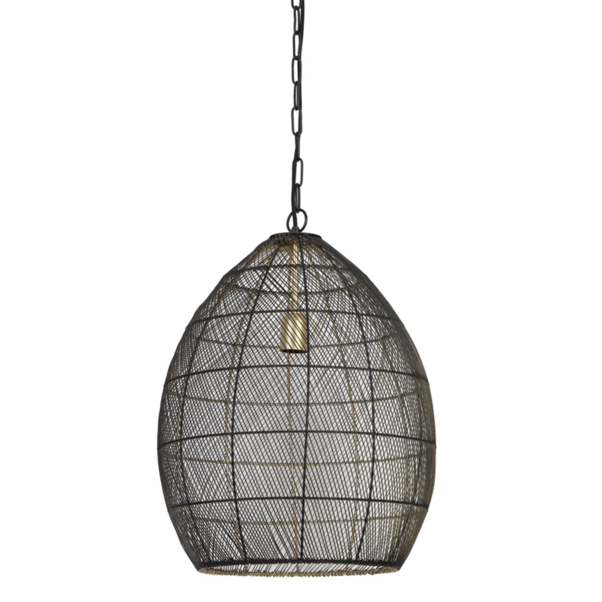 Meya Ø40 Svart/gull Taklampe Fra Light & Living - Meya er en stilig takpendel laget av svart metall, hvor den åpne designen skaper et luftig og moderne uttrykk.