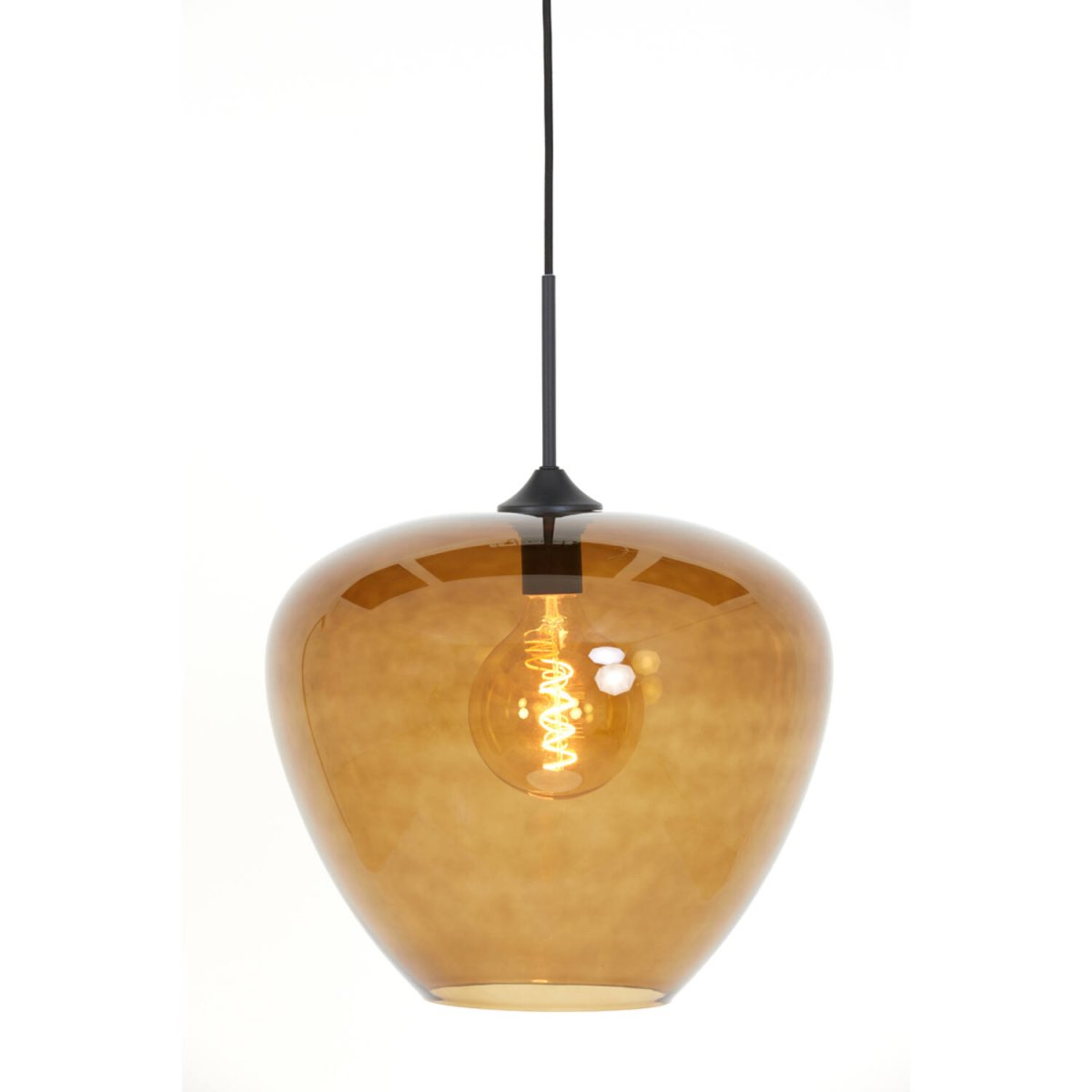 Mayson Ø40 Brun Taklampe Fra Light & Living - Mayson er en elegant og stilig pendellampe med en skjerm i brunfarget glass, som gir et mykt og behagelig lys.