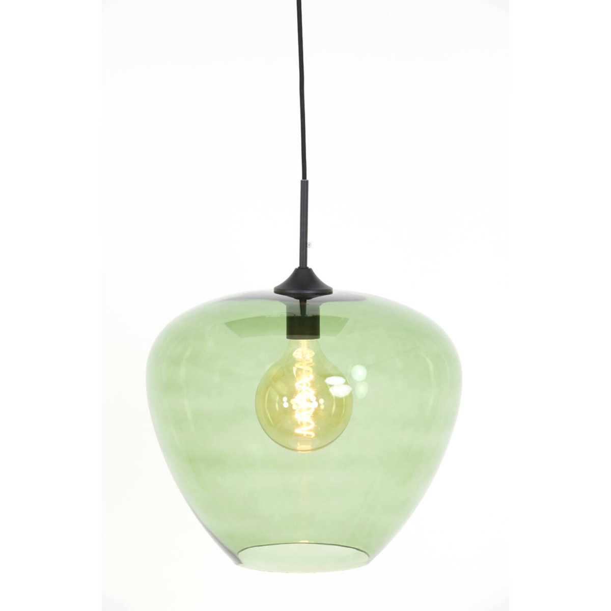Mayson Ø40 Grønn Taklampe Fra Light & Living - Mayson er en elegant og stilig pendellampe med en grønn glassskjerm, som gir et mykt og behagelig lys.
