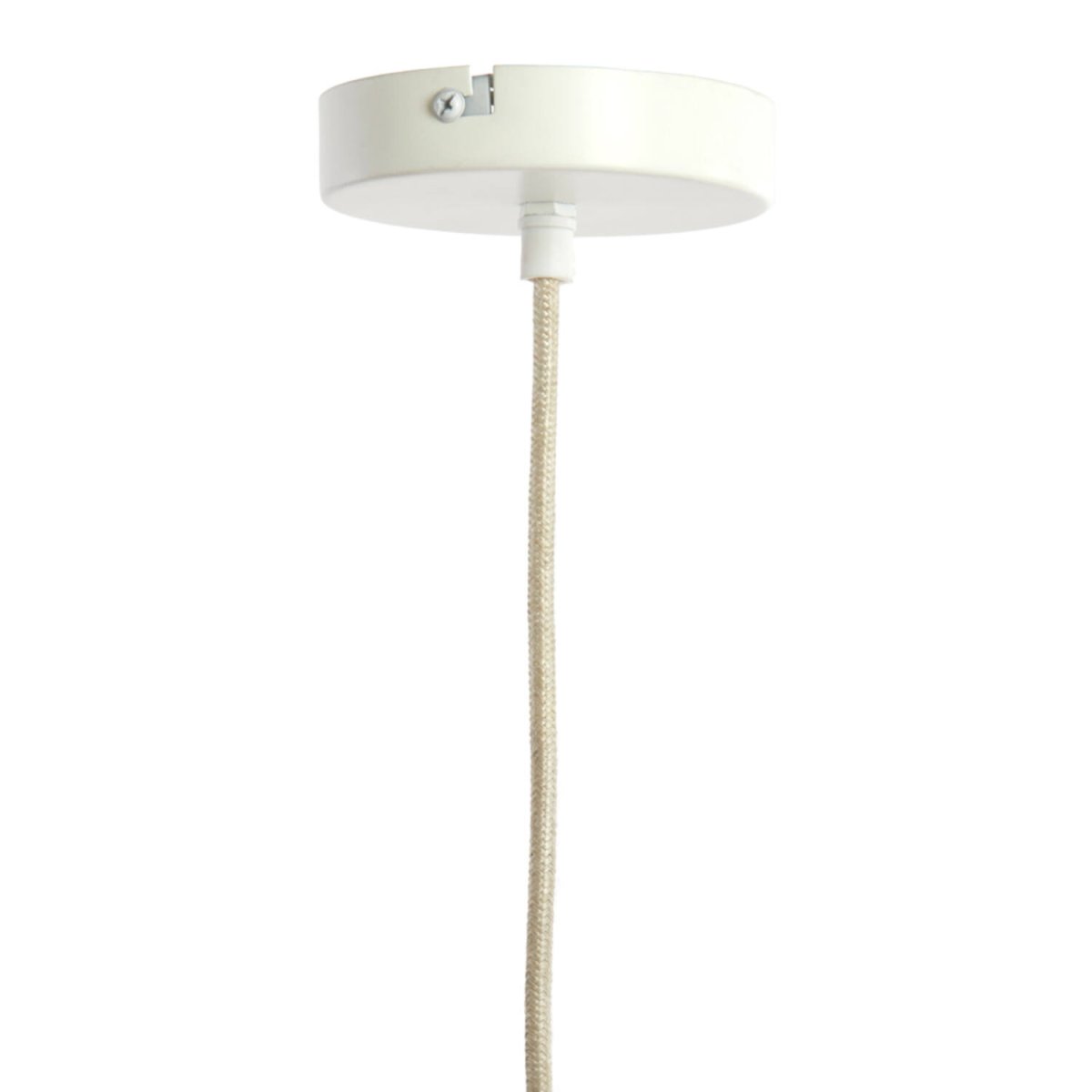 Zubeda Ø50 Kremet hvit Taklampe Fra Light & Living - Zubeda har en myk og elegant form, trukket i kremhvitt stoff som gir en varm og behagelig lysfordeling.