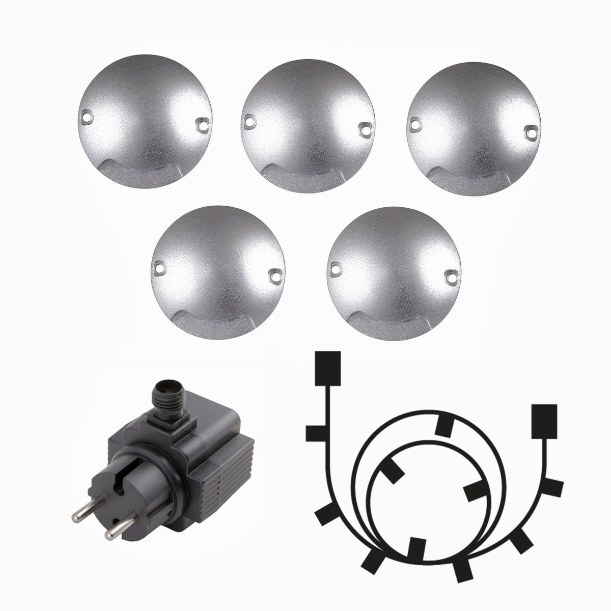 Zenit 5 Sølv Fra Lightson - Zenit har kun lys i &eacute;n retning og hvis du vil ha lys i begge retninger; det er Zenit Duo.